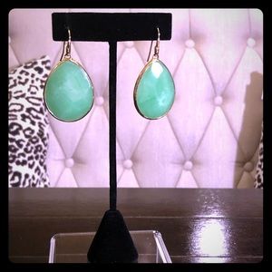 Stella & Dot Serenity Stone Jade Earrings